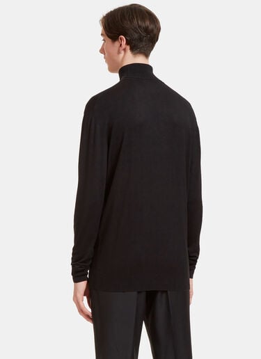 AIEZEN Männer Kaschmir-Seiden Rollkragenpullover Aiezen AIEZEN Männer Kaschmir-Seiden Rollkragenpullover Black aie0118001