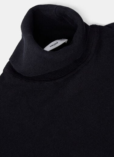 AIEZEN Männer Kaschmir-Seiden Rollkragenpullover Aiezen AIEZEN Männer Kaschmir-Seiden Rollkragenpullover Black aie0118001