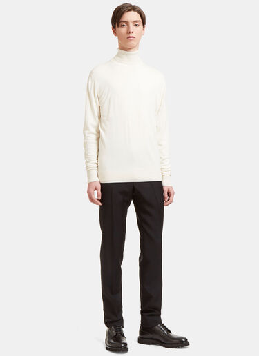 AIEZEN Männer Kaschmir-Seiden Rollkragenpullover Aiezen AIEZEN Männer Kaschmir-Seiden Rollkragenpullover White aie0118002