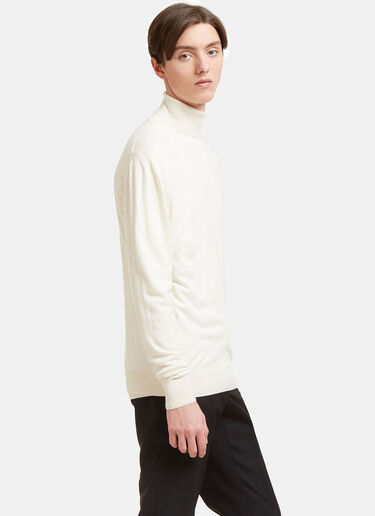 AIEZEN Männer Kaschmir-Seiden Rollkragenpullover Aiezen AIEZEN Männer Kaschmir-Seiden Rollkragenpullover White aie0118002