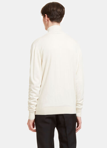 AIEZEN Männer Kaschmir-Seiden Rollkragenpullover Aiezen AIEZEN Männer Kaschmir-Seiden Rollkragenpullover White aie0118002