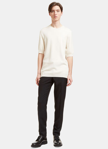 Aiezen AIEZEN T-shirt en tricot fin White aie0118010