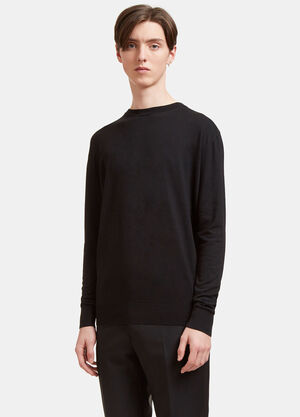 Aiezen AIEZEN Männer Feiner Strickpullover Black aie0118011