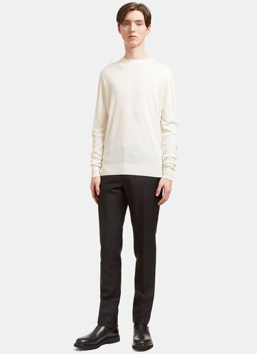 Aiezen AIEZEN Männer Feiner Strickpullover White aie0118012