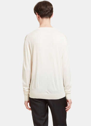 Aiezen AIEZEN Männer Feiner Strickpullover White aie0118012