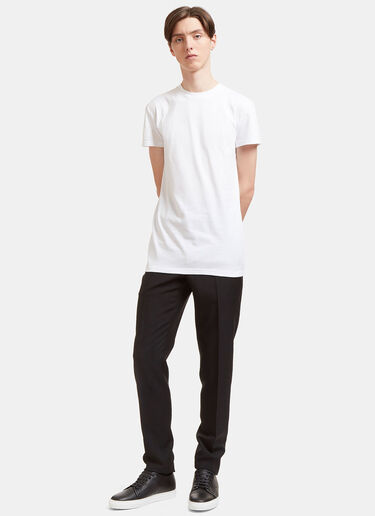 Aiezen AIEZEN Men's ソフトコットン クルーネックTシャツ White aie0118018