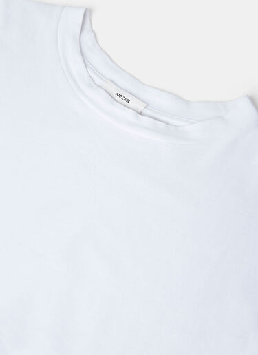 Aiezen AIEZEN Men's ソフトコットン クルーネックTシャツ White aie0118018