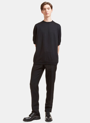 Aiezen AIEZEN pour Sweat en laine à manches courtes Black aie0118019