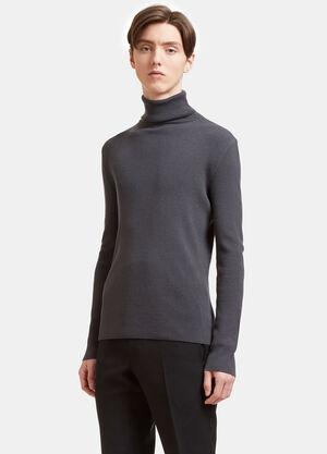 Aiezen Wool-Blend Turtleneck Sweater Grey aie0120009