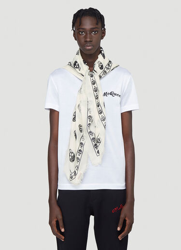 Alexander McQueen Skull Scarf White amq0142036