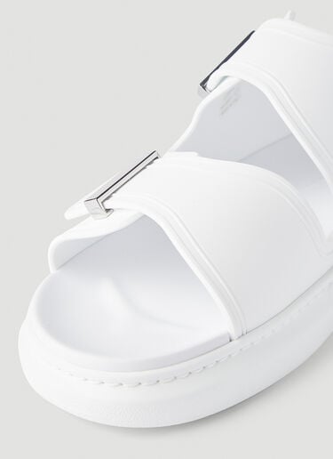 Alexander McQueen Hybrid Rubber Slides White amq0145076