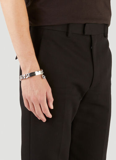 Alexander McQueen Skull Charm Curb-Chain Bracelet Silver amq0145110