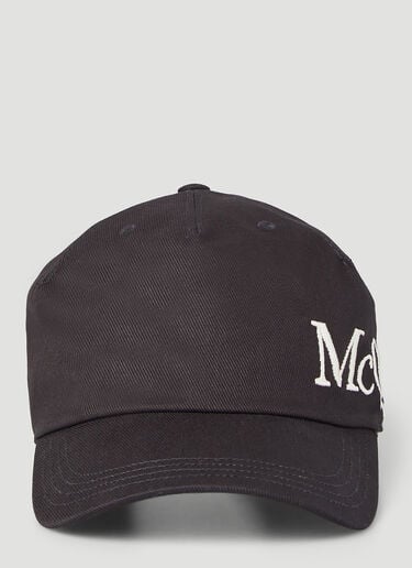 Alexander McQueen 刺繍 ベースボールキャップ ブラック amq0146066