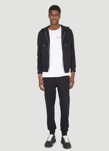 Alexander McQueen ロゴテープトラックパンツ ブラック amq0147017