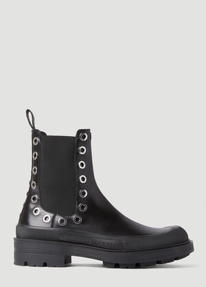 Alexander McQueen Eyelet Boots Black amq0151045