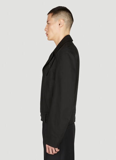 Alexander McQueen Military Cropped Bomber Jacket Black amq0152006