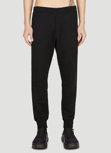 Alexander McQueen Crochet Trim Track Pants Black amq0152010