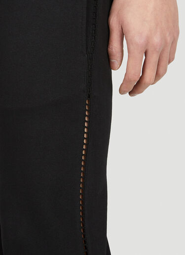 Alexander McQueen Crochet Trim Track Pants Black amq0152010