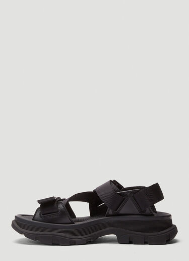 Alexander McQueen Web Trek Sandals Black amq0245110