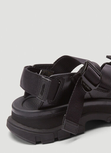 Alexander McQueen Web Trek Sandals Black amq0245110