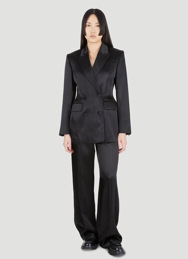 Alexander McQueen Sculpted Double-Breasted Blazer Black amq0246008