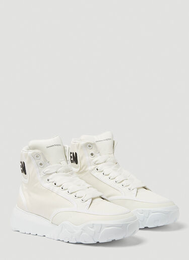 Alexander McQueen Court Graffiti High-Top Sneakers White amq0247095