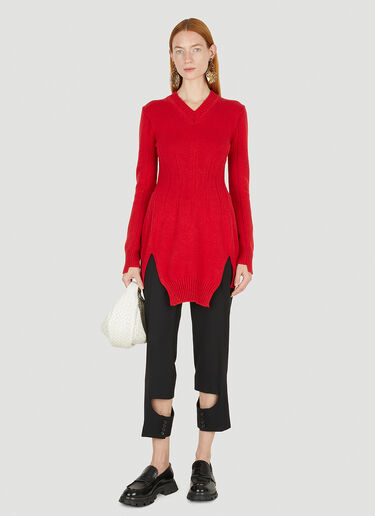 Knitted Mini Dress Alexander McQueen Knitted Mini Dress Red amq0249013