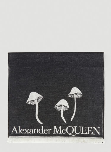 머시룸 자카드 스카프 Alexander McQueen 머시룸 자카드 스카프 블랙 amq0250016