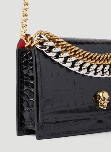 Skull 小号单肩包 Alexander McQueen Skull 小号单肩包 黑色 amq0251005