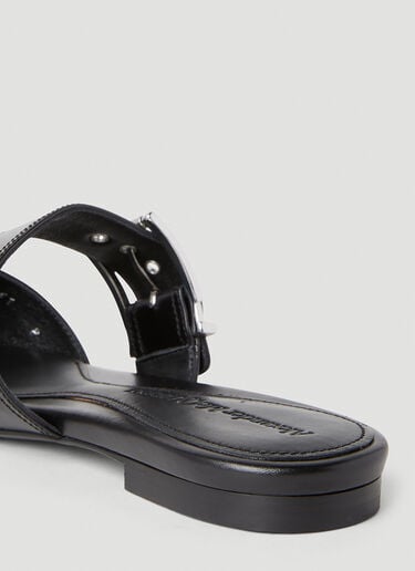 Alexander McQueen Punk Flat Mules Black amq0251024