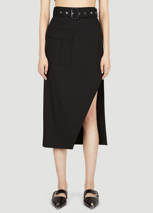 Alexander McQueen 벨티드 스커트 블랙 amq0251029