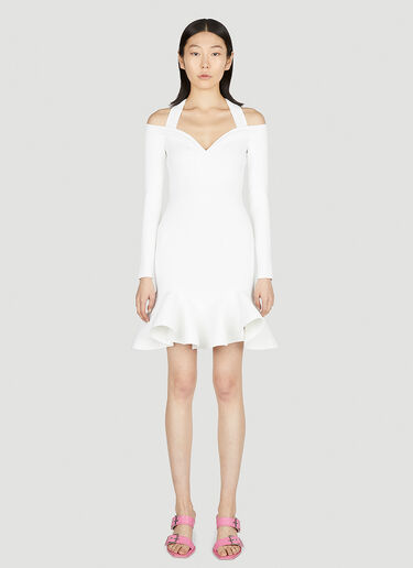 Ruffle Flare Dress Alexander McQueen Ruffle Flare Dress White amq0251060