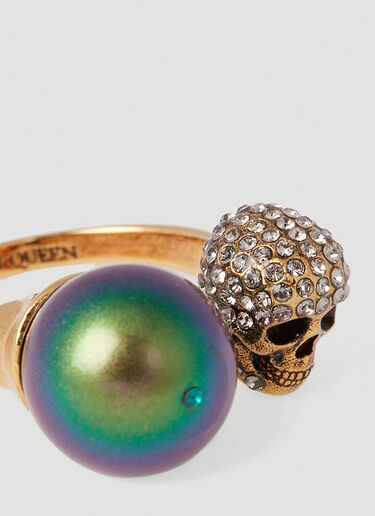 骷髅戒指 Alexander McQueen 骷髅戒指 金色 amq0251071