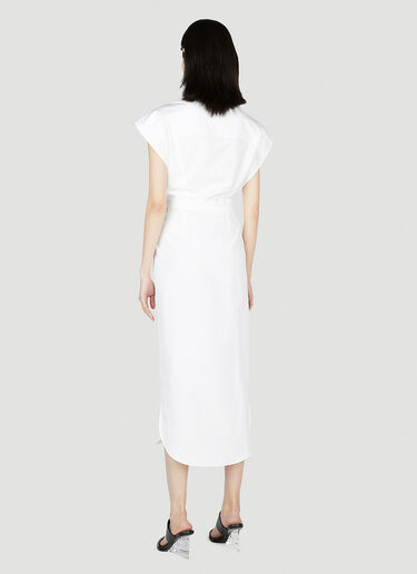 Alexander McQueen Poplin Day Dress White amq0252034