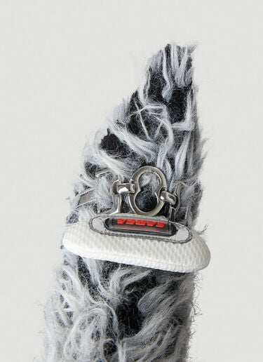 Fuzzy High Heel Boots Ancuta Sarca Fuzzy High Heel Boots Black anc0250002