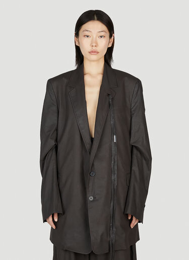 Agnes Slouchy Blazer Ann Demeulemeester Agnes Slouchy Blazer Dark Brown ann0252001