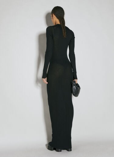 Ann Demeulemeester Danse Serafino Rib Dress Black ann0254009