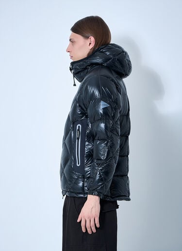 And Wander Hooded Quilted Down Jacket Black anw0149003