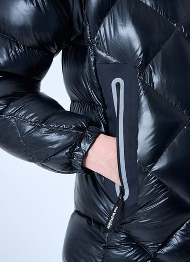 And Wander Hooded Quilted Down Jacket Black anw0149003