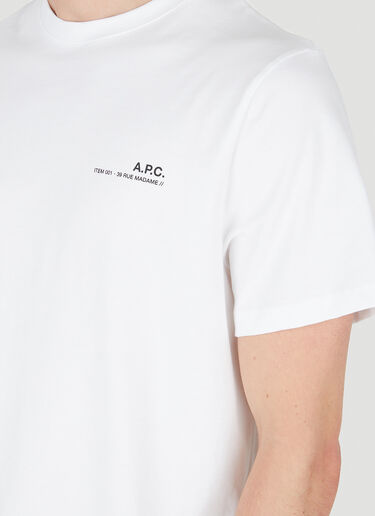 Item Logo Print T-Shirt A.P.C. Item Logo Print T-Shirt White apc0150010