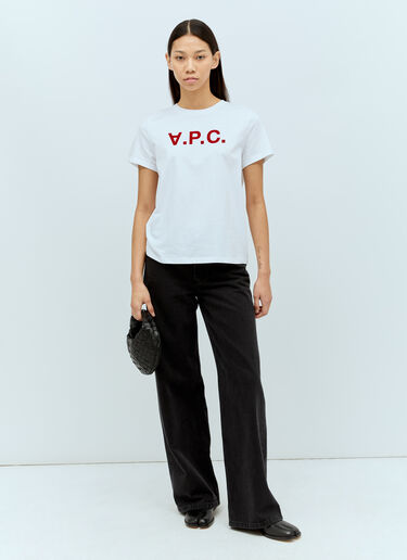 A.P.C. 로고 아플리케 티셔츠 화이트 apc0255006