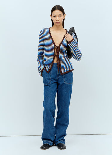 A.P.C. 크로셰 스트라이프 가디건  브라운 apc0256001