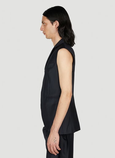 Cut Away Sleeveless Blazer Aaron Esh Cut Away Sleeveless Blazer Black ash0152001