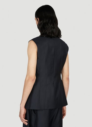Cut Away Sleeveless Blazer Aaron Esh Cut Away Sleeveless Blazer Black ash0152001