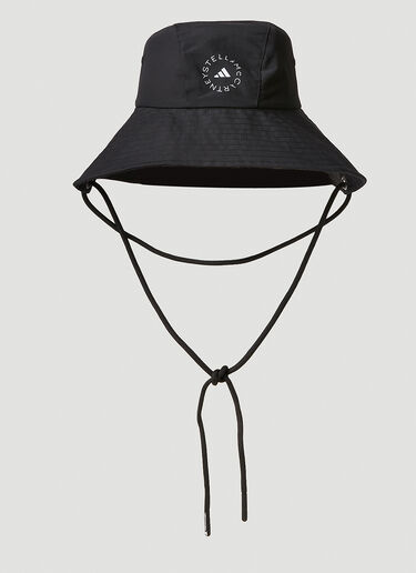 Logo Print Bucket Hat adidas by Stella McCartney Logo Print Bucket Hat Black asm0251041