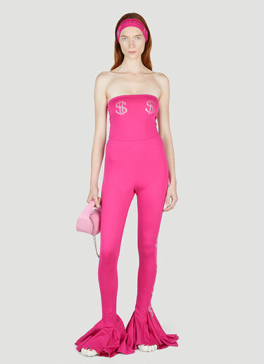 Dollar Sign Strapless Bodysuit AVAVAV Dollar Sign Strapless Bodysuit Pink ava0252003