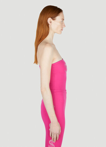 AVAVAV Dollar Sign Strapless Bodysuit Pink ava0252003
