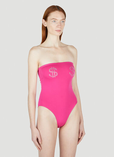 AVAVAV Dollar Sign Strapless Bodysuit Pink ava0252003