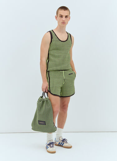 Crochet Drawstring Backpack adidas by Wales Bonner Crochet Drawstring Backpack Green awb0357020