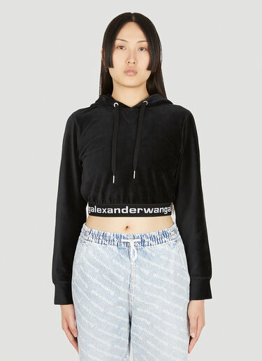 灯芯绒连帽运动衫 Alexander Wang 灯芯绒连帽运动衫 黑 awg0245010